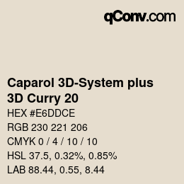 Código de color: Caparol 3D-System plus - 3D Curry 20 | qconv.com