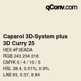 Code couleur: Caparol 3D-System plus - 3D Curry 25 | qconv.com