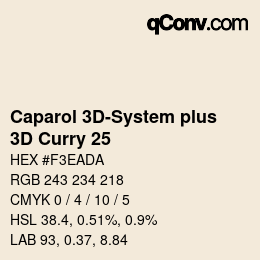 カラーコード: Caparol 3D-System plus - 3D Curry 25 | qconv.com