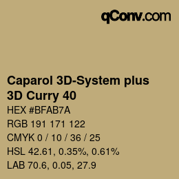 Color code: Caparol 3D-System plus - 3D Curry 40 | qconv.com