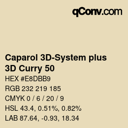 Color code: Caparol 3D-System plus - 3D Curry 50 | qconv.com