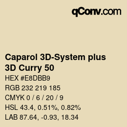 Code couleur: Caparol 3D-System plus - 3D Curry 50 | qconv.com