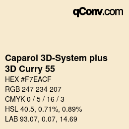 Code couleur: Caparol 3D-System plus - 3D Curry 55 | qconv.com