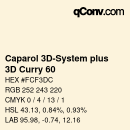 Color code: Caparol 3D-System plus - 3D Curry 60 | qconv.com