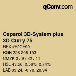 Color code: Caparol 3D-System plus - 3D Curry 75 | qconv.com