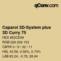 Code couleur: Caparol 3D-System plus - 3D Curry 75 | qconv.com