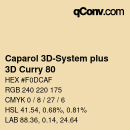 Code couleur: Caparol 3D-System plus - 3D Curry 80 | qconv.com