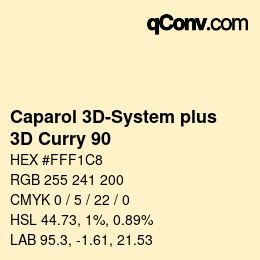 Code couleur: Caparol 3D-System plus - 3D Curry 90 | qconv.com