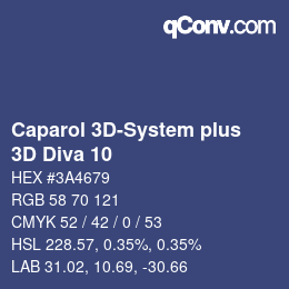 Código de color: Caparol 3D-System plus - 3D Diva 10 | qconv.com