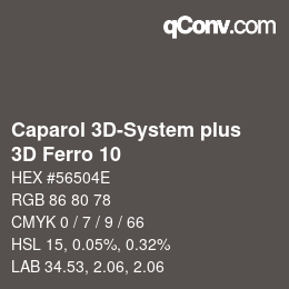 Código de color: Caparol 3D-System plus - 3D Ferro 10 | qconv.com