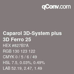 Código de color: Caparol 3D-System plus - 3D Ferro 25 | qconv.com