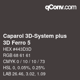 Code couleur: Caparol 3D-System plus - 3D Ferro 5 | qconv.com