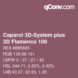 Código de color: Caparol 3D-System plus - 3D Flamenco 100 | qconv.com
