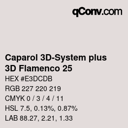 Code couleur: Caparol 3D-System plus - 3D Flamenco 25 | qconv.com