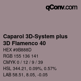 Código de color: Caparol 3D-System plus - 3D Flamenco 40 | qconv.com