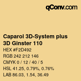 Code couleur: Caparol 3D-System plus - 3D Ginster 110 | qconv.com
