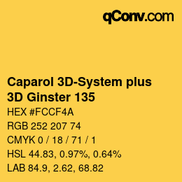 Color code: Caparol 3D-System plus - 3D Ginster 135 | qconv.com