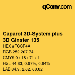 カラーコード: Caparol 3D-System plus - 3D Ginster 135 | qconv.com