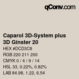 Code couleur: Caparol 3D-System plus - 3D Ginster 20 | qconv.com