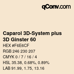 Color code: Caparol 3D-System plus - 3D Ginster 60 | qconv.com