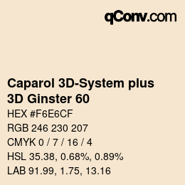 Código de color: Caparol 3D-System plus - 3D Ginster 60 | qconv.com