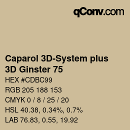 Color code: Caparol 3D-System plus - 3D Ginster 75 | qconv.com