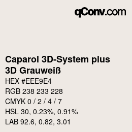 カラーコード: Caparol 3D-System plus - 3D Grauweiß | qconv.com