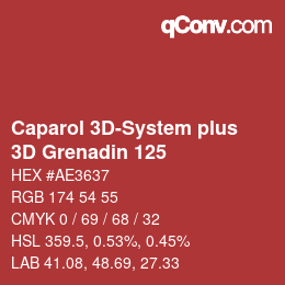 Color code: Caparol 3D-System plus - 3D Grenadin 125 | qconv.com