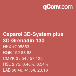 Color code: Caparol 3D-System plus - 3D Grenadin 130 | qconv.com