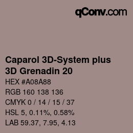 Código de color: Caparol 3D-System plus - 3D Grenadin 20 | qconv.com