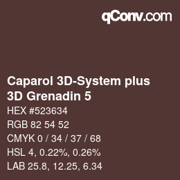 Código de color: Caparol 3D-System plus - 3D Grenadin 5 | qconv.com