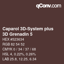 Code couleur: Caparol 3D-System plus - 3D Grenadin 5 | qconv.com