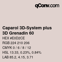 Color code: Caparol 3D-System plus - 3D Grenadin 60 | qconv.com