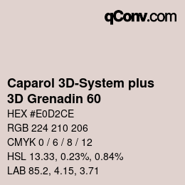 Código de color: Caparol 3D-System plus - 3D Grenadin 60 | qconv.com
