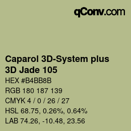 Color code: Caparol 3D-System plus - 3D Jade 105 | qconv.com