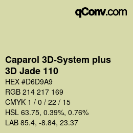 Color code: Caparol 3D-System plus - 3D Jade 110 | qconv.com