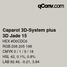 Color code: Caparol 3D-System plus - 3D Jade 15 | qconv.com