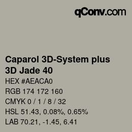 Code couleur: Caparol 3D-System plus - 3D Jade 40 | qconv.com