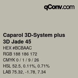 Color code: Caparol 3D-System plus - 3D Jade 45 | qconv.com