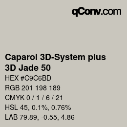 Color code: Caparol 3D-System plus - 3D Jade 50 | qconv.com