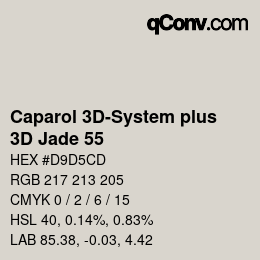Código de color: Caparol 3D-System plus - 3D Jade 55 | qconv.com