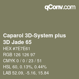 Color code: Caparol 3D-System plus - 3D Jade 65 | qconv.com