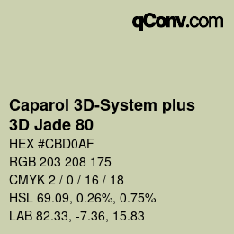 Color code: Caparol 3D-System plus - 3D Jade 80 | qconv.com