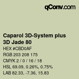 Código de color: Caparol 3D-System plus - 3D Jade 80 | qconv.com