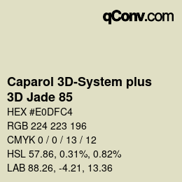 Color code: Caparol 3D-System plus - 3D Jade 85 | qconv.com