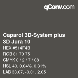 Código de color: Caparol 3D-System plus - 3D Jura 10 | qconv.com