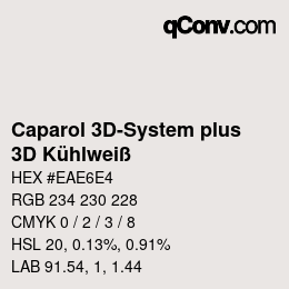 Code couleur: Caparol 3D-System plus - 3D Kühlweiß | qconv.com