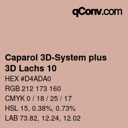 Code couleur: Caparol 3D-System plus - 3D Lachs 10 | qconv.com