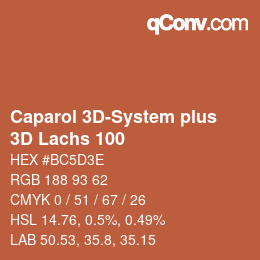 Color code: Caparol 3D-System plus - 3D Lachs 100 | qconv.com