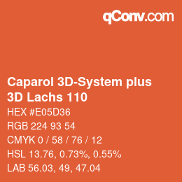 Farbcode: Caparol 3D-System plus - 3D Lachs 110 | qconv.com